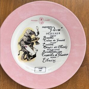 Royal Overhouse Fine English Tableware. Pink Decorative Porcelain Plate 8.3”